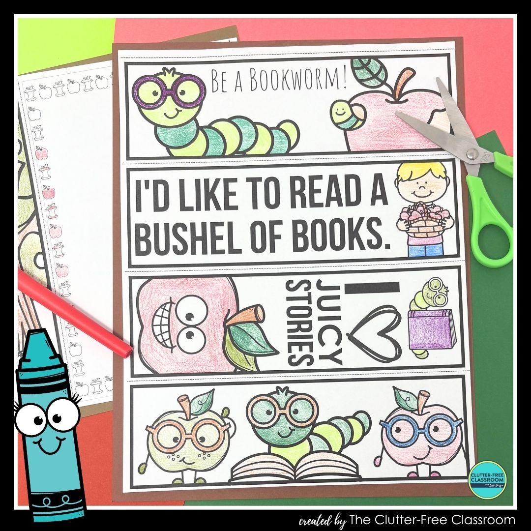 printable apple bookmarks