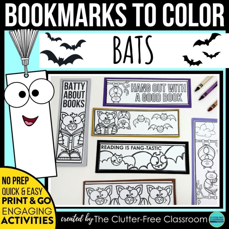 printable bat bookmarks