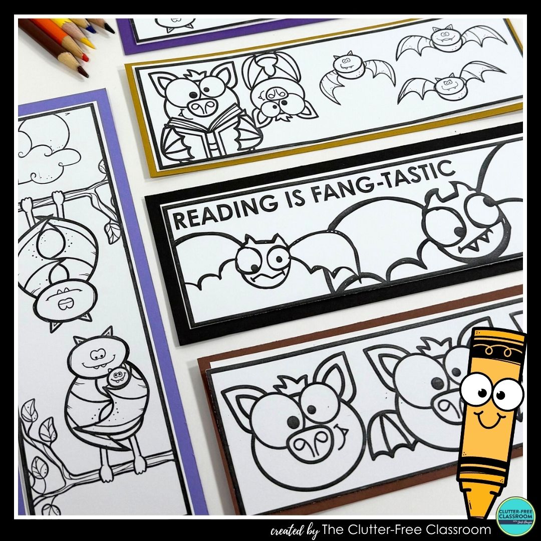 printable bat bookmarks