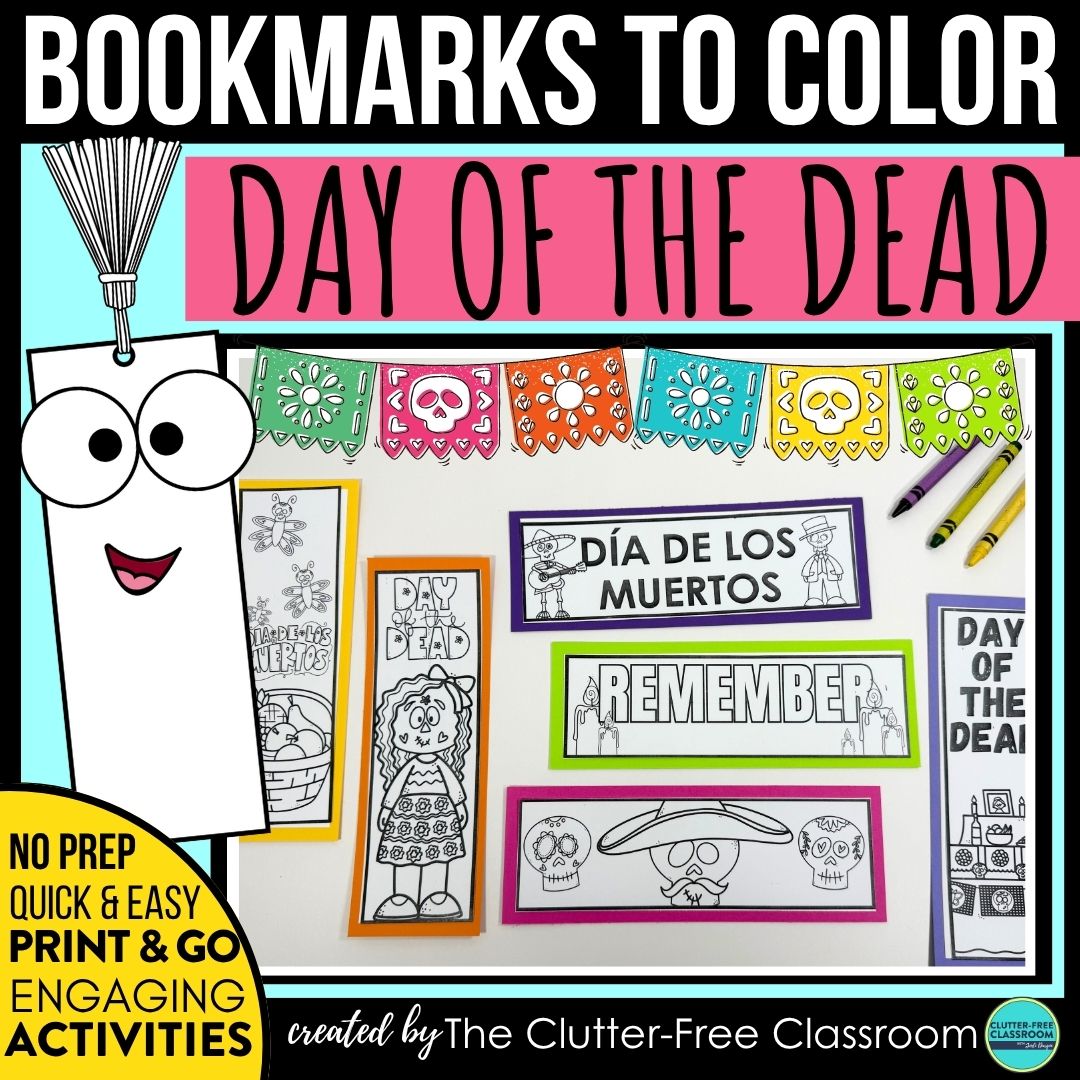 printable Day of the Dead bookmarks