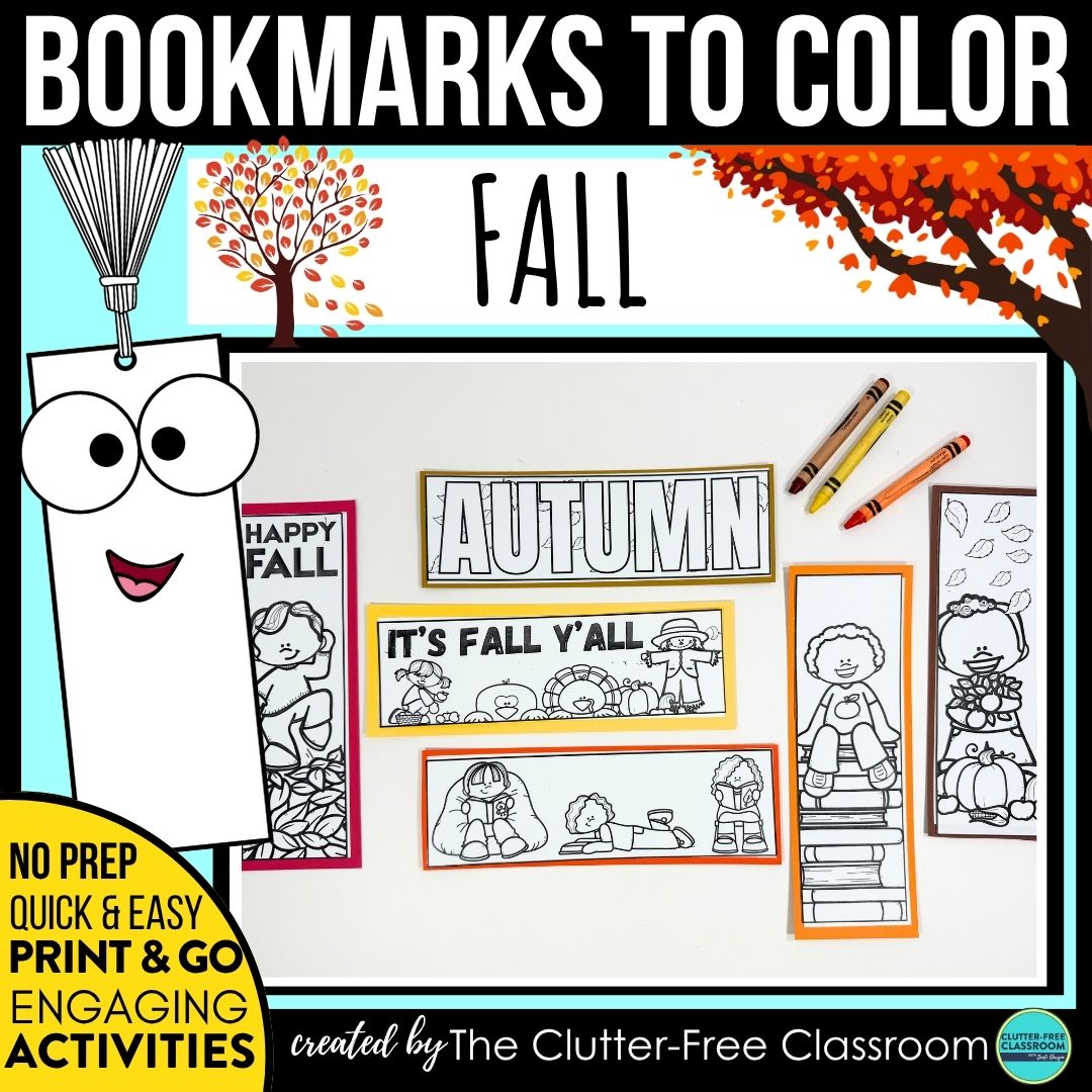 printable fall bookmarks