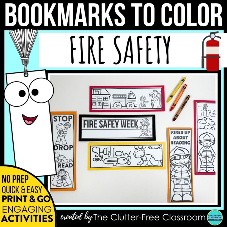 printable Fire Safety Week bookmarks