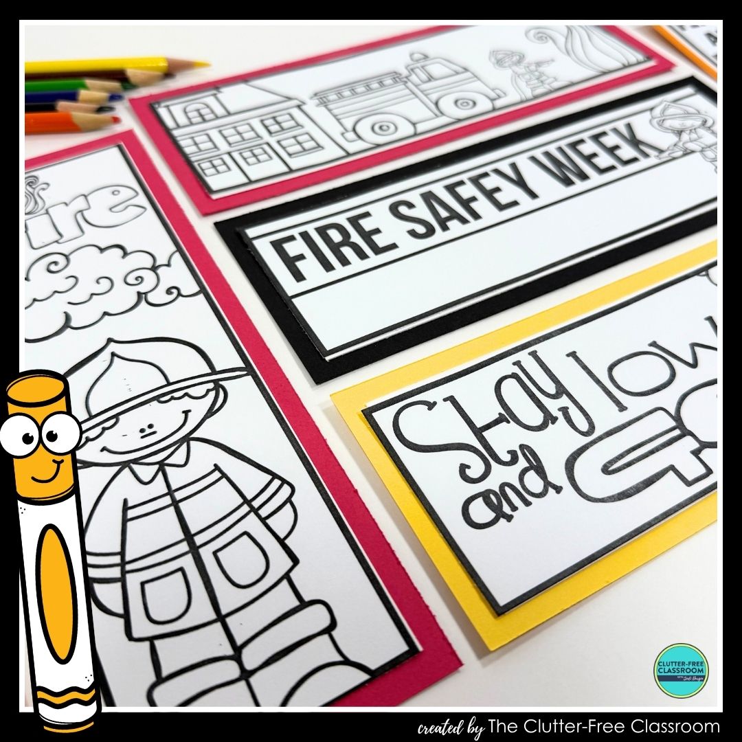 printable Fire Safety Week bookmarks