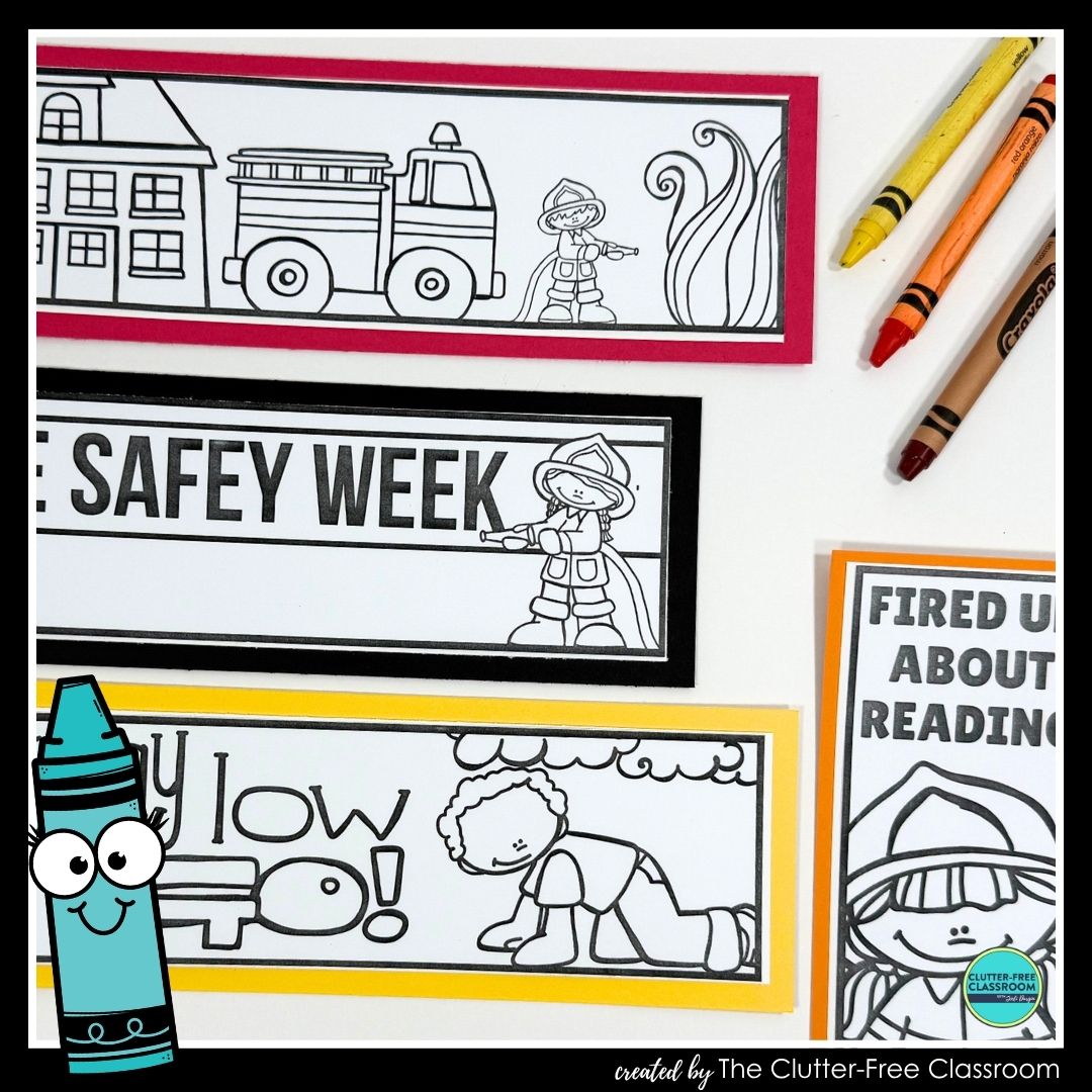 printable Fire Safety Week bookmarks