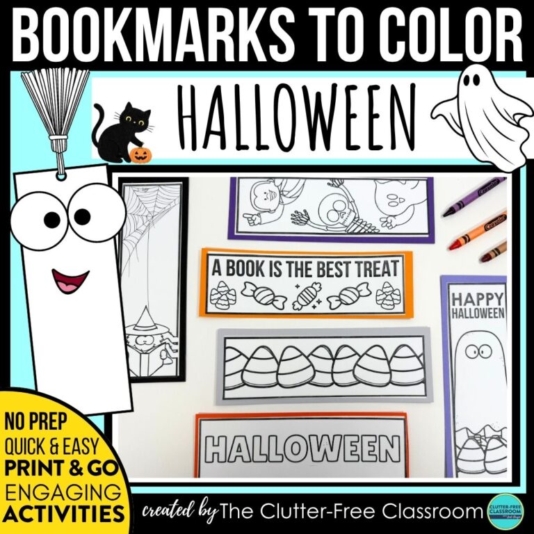 printable Halloween bookmarks