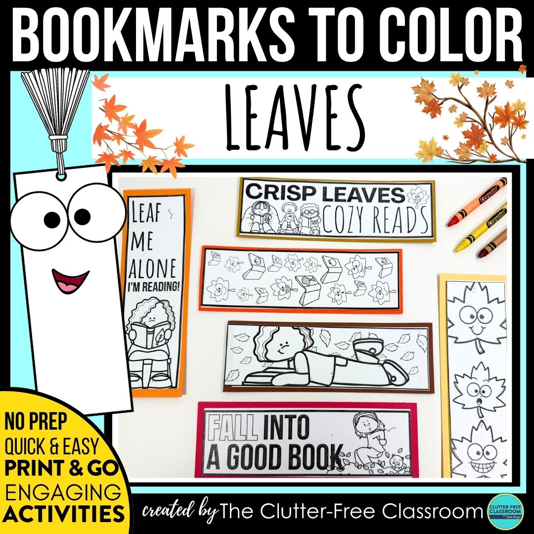 printable leaf bookmarks