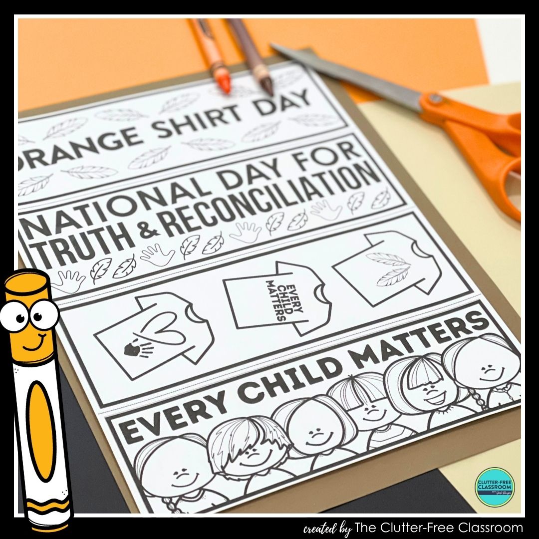 printable Orange Shirt Day bookmarks