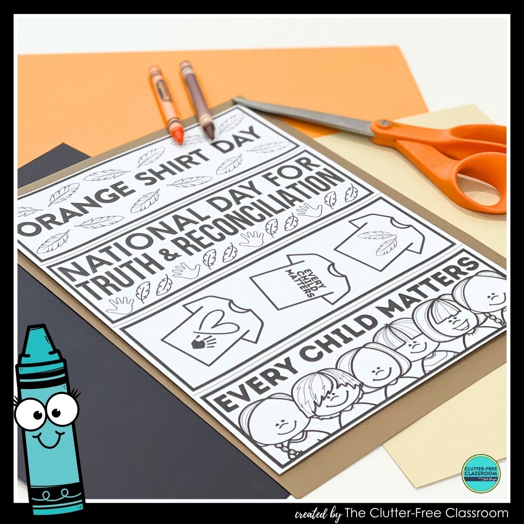 printable Orange Shirt Day bookmarks