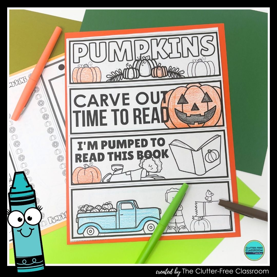 printable pumpkin bookmarks