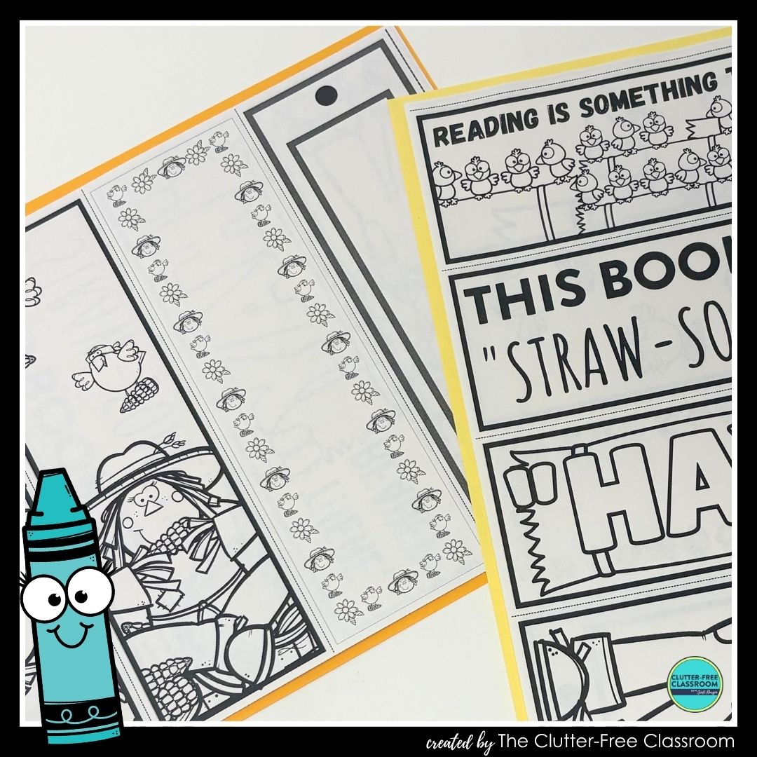 printable scarecrow bookmarks