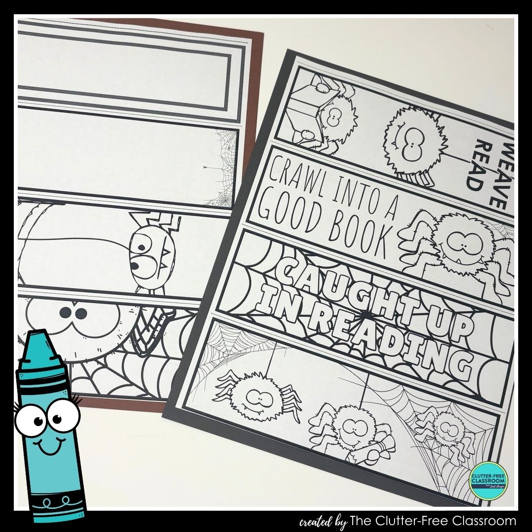 printable spider bookmarks