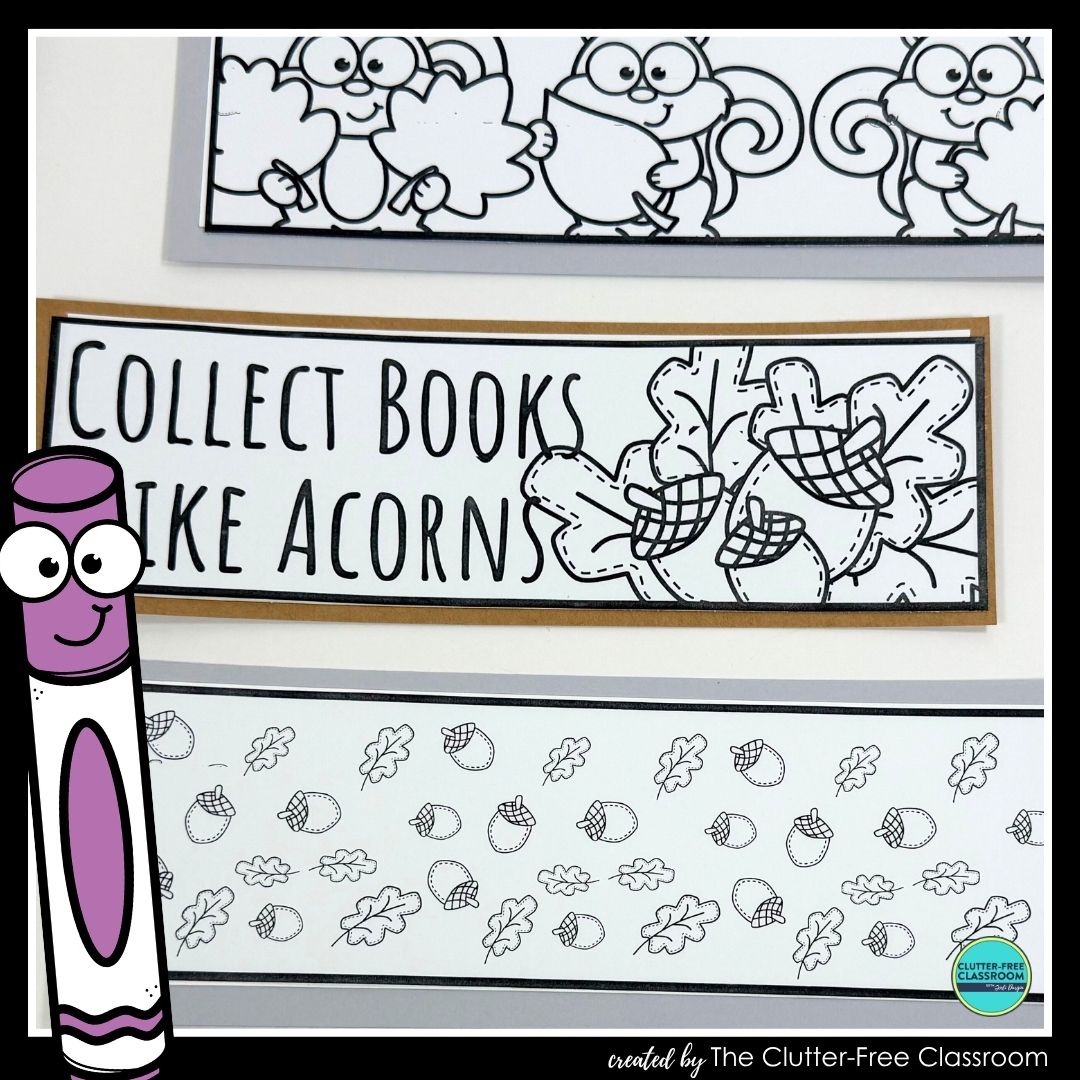 printable squirrel bookmarks