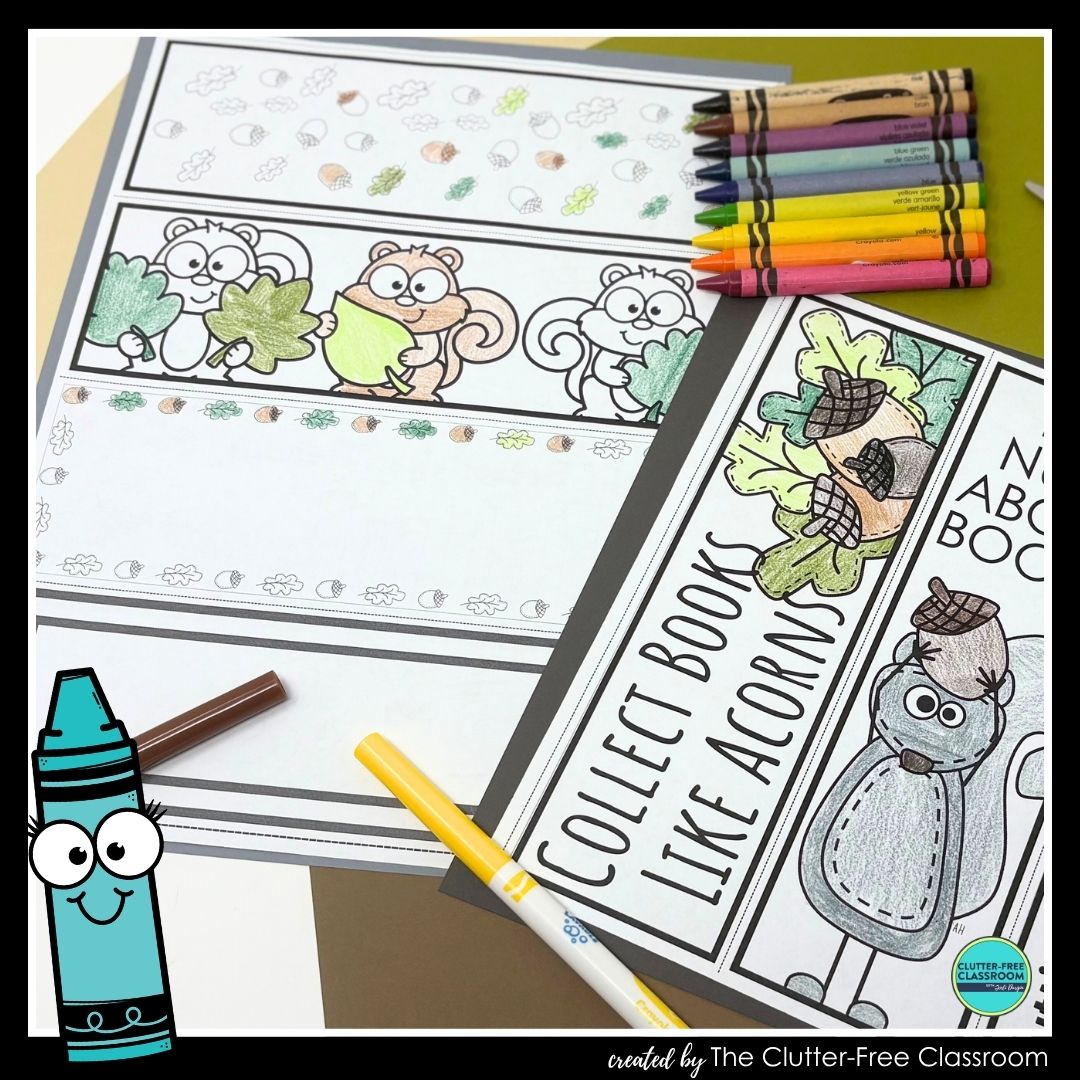 printable squirrel bookmarks