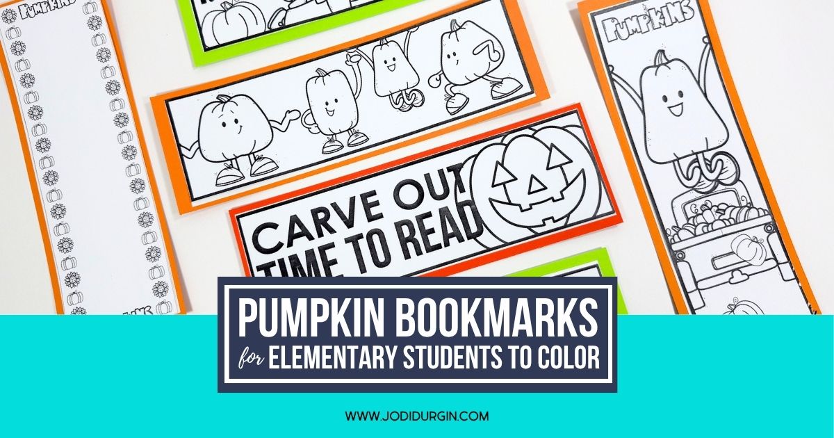 printable pumpkin bookmarks