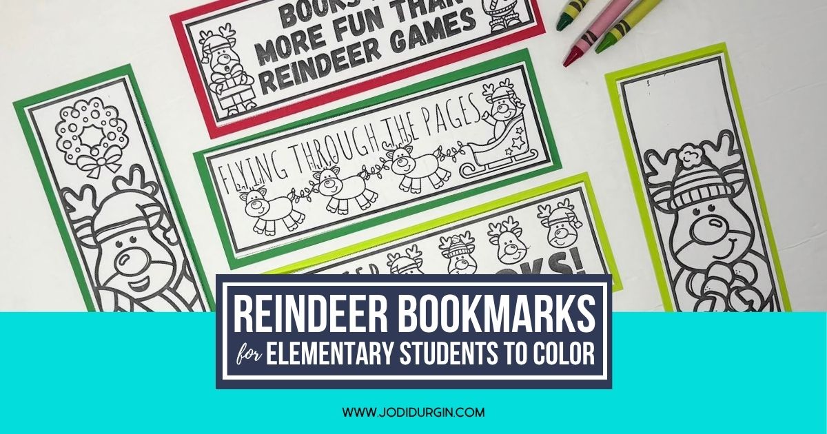 printable reindeer bookmarks