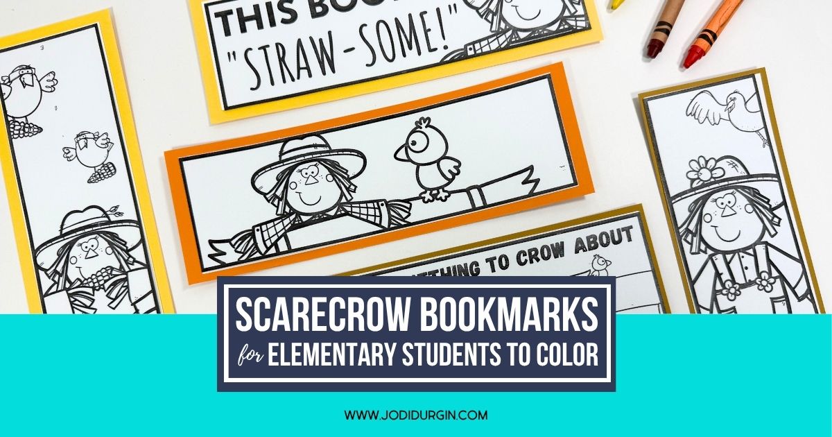printable scarecrow bookmarks