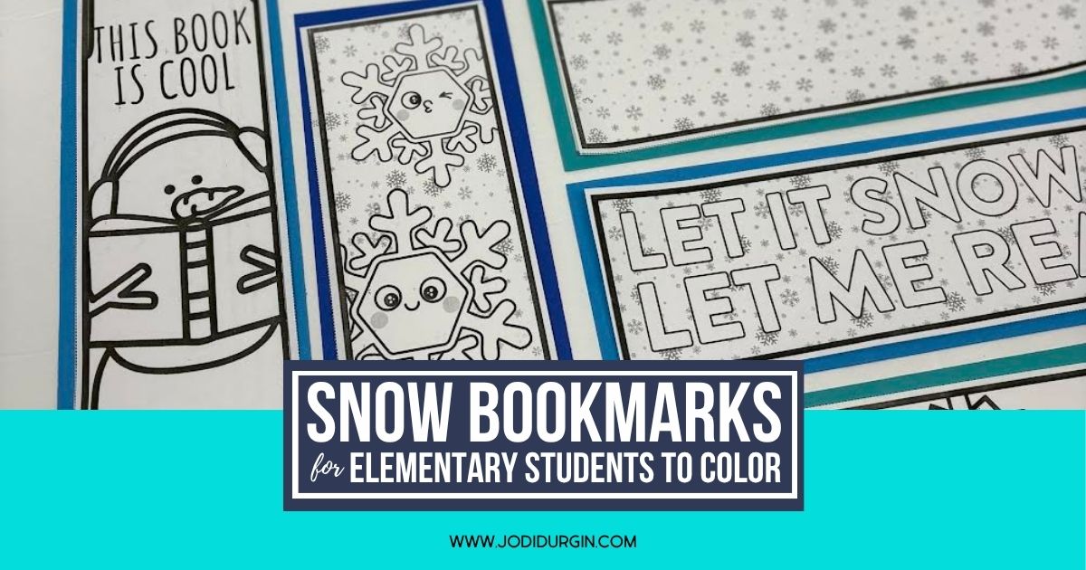 printable snow bookmarks