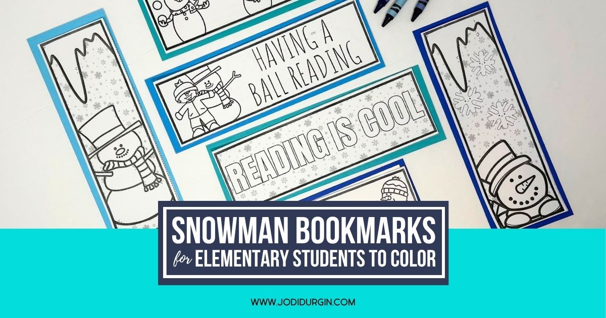 printable snowman bookmarks