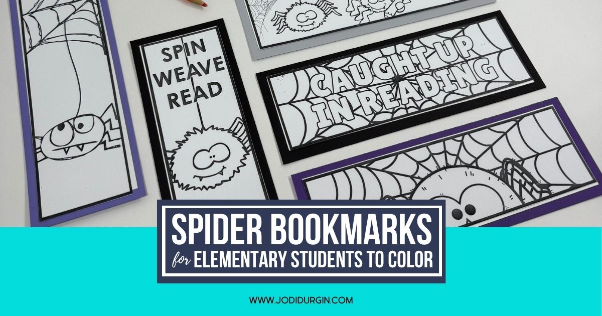 printable spider bookmarks