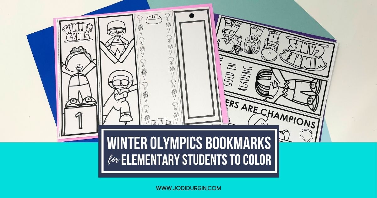 printable Winter Olympics bookmarks