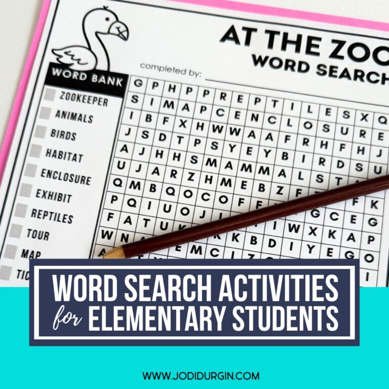 word search activities
