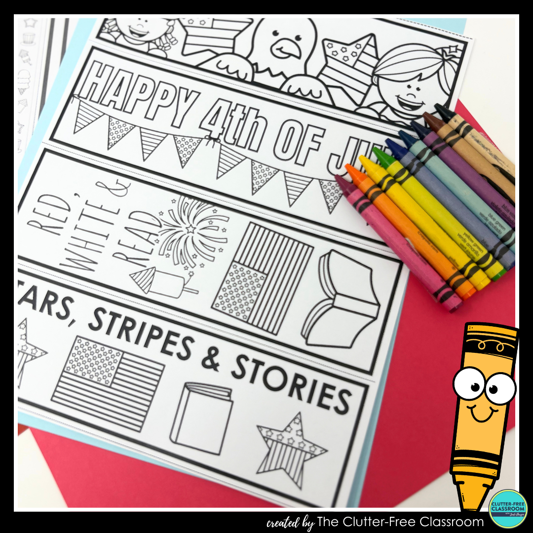 printable 4th of July bookmarks
