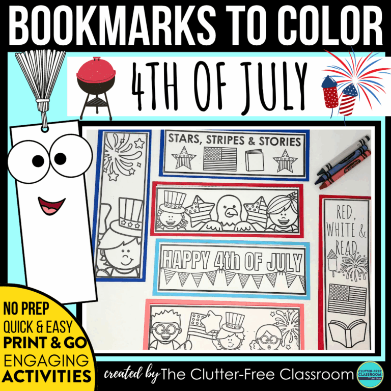 printable 4th of July bookmarks