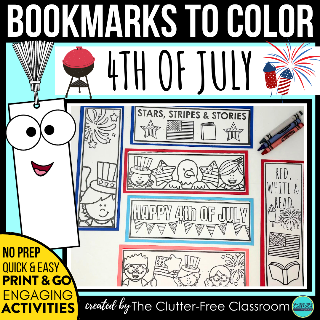 printable 4th of July bookmarks