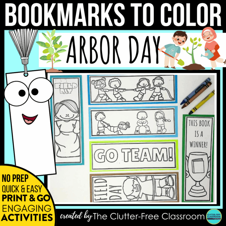 printable Arbor Day topic bookmarks