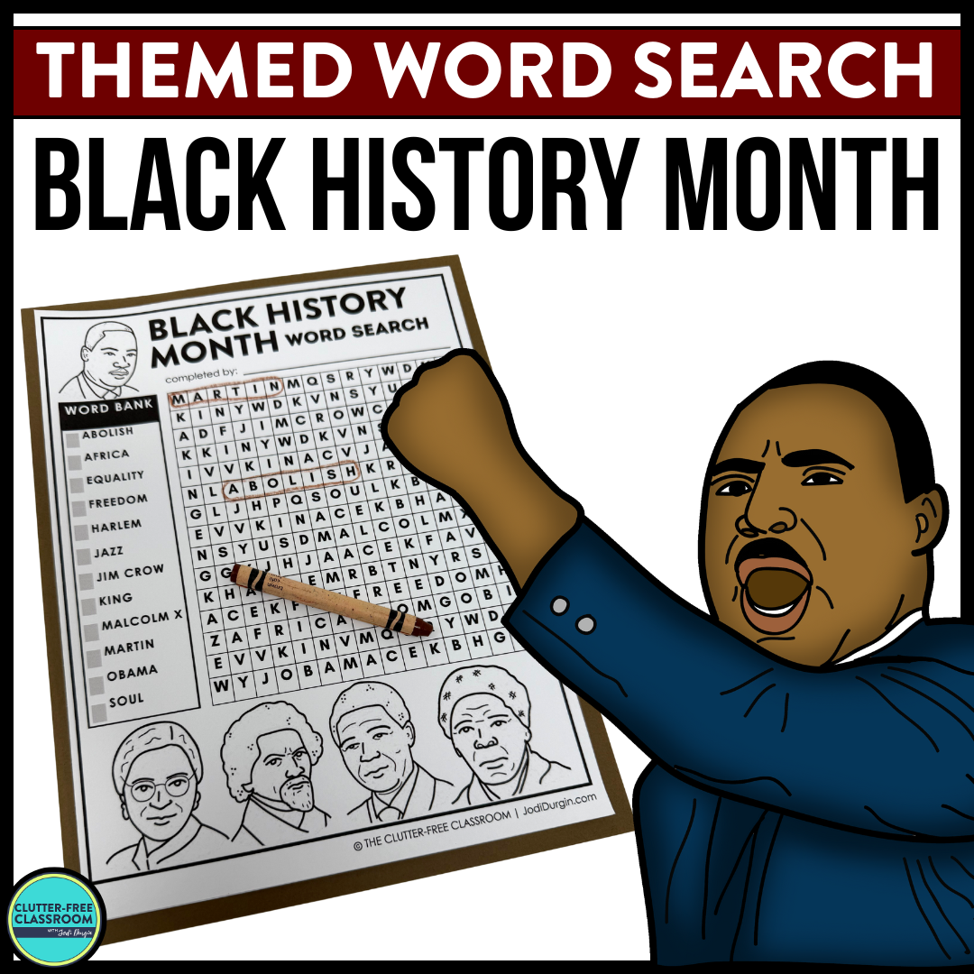 Black History Month word search