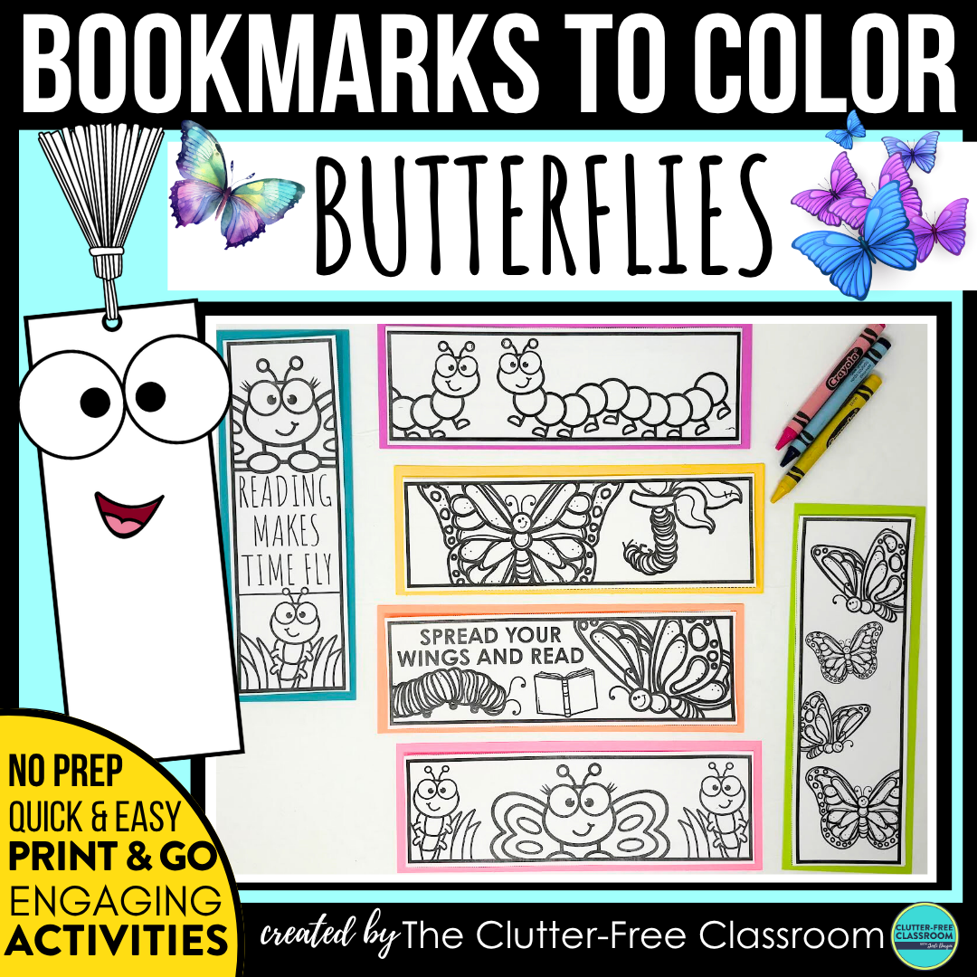 printable butterfly bookmarks