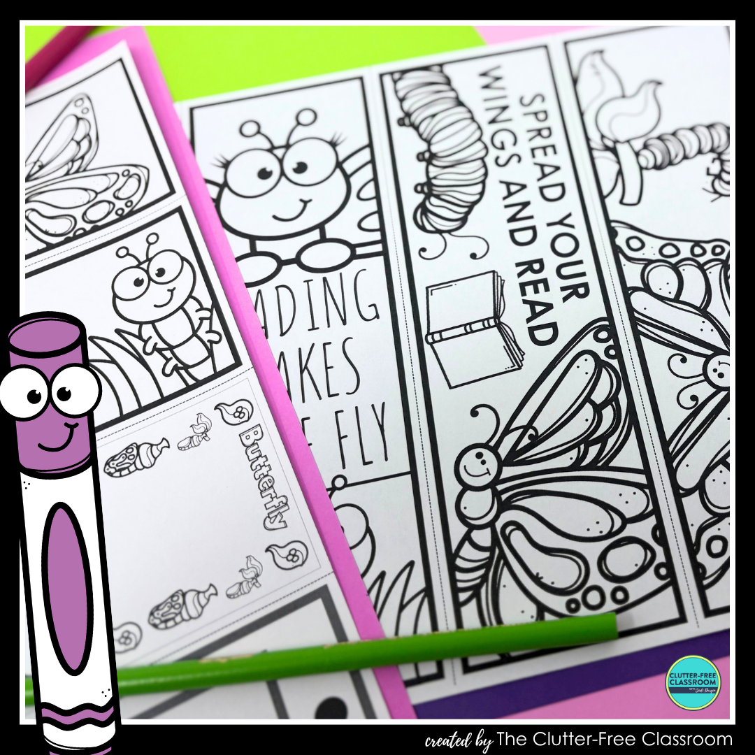 printable butterfly bookmarks