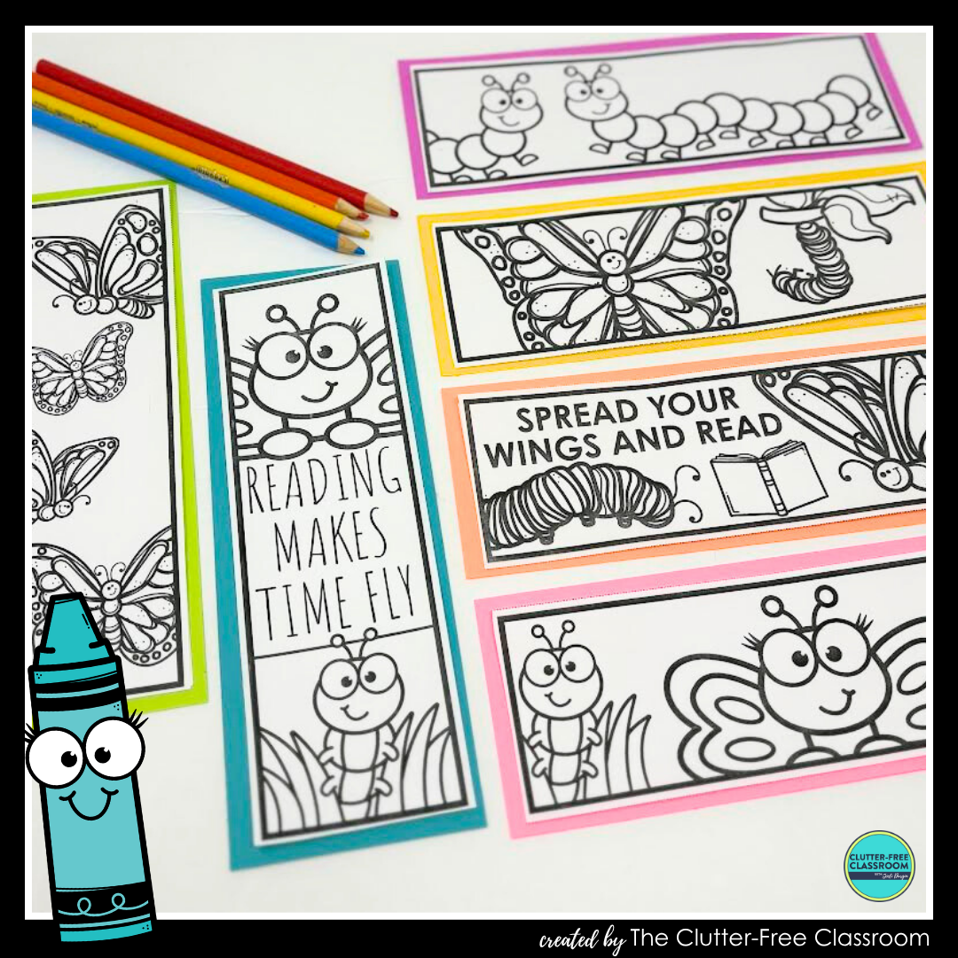 printable butterfly bookmarks