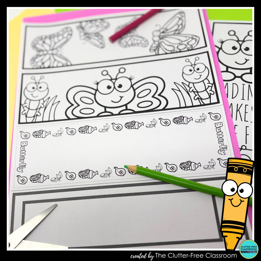 printable butterfly bookmarks