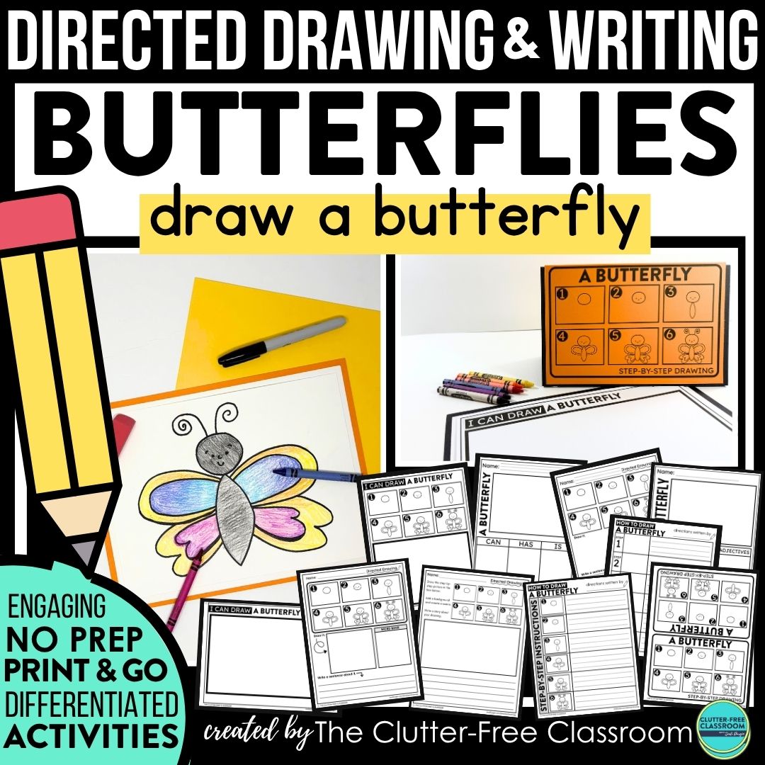 butterfly directed drawing activities