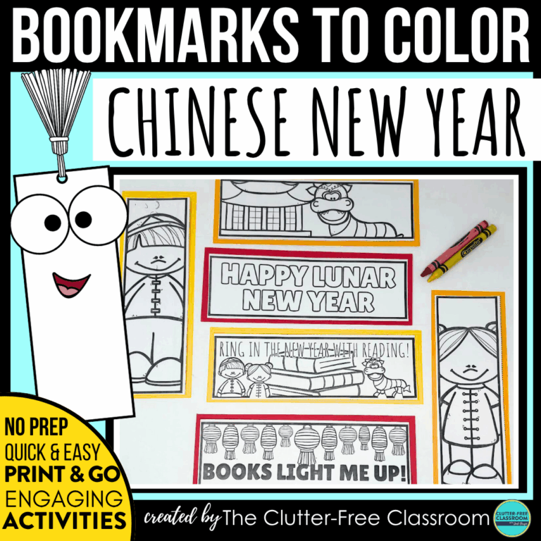 printable Chinese New Year bookmarks