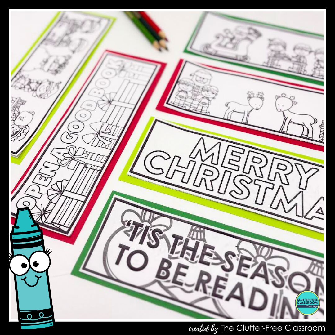 printable Christmas bookmarks