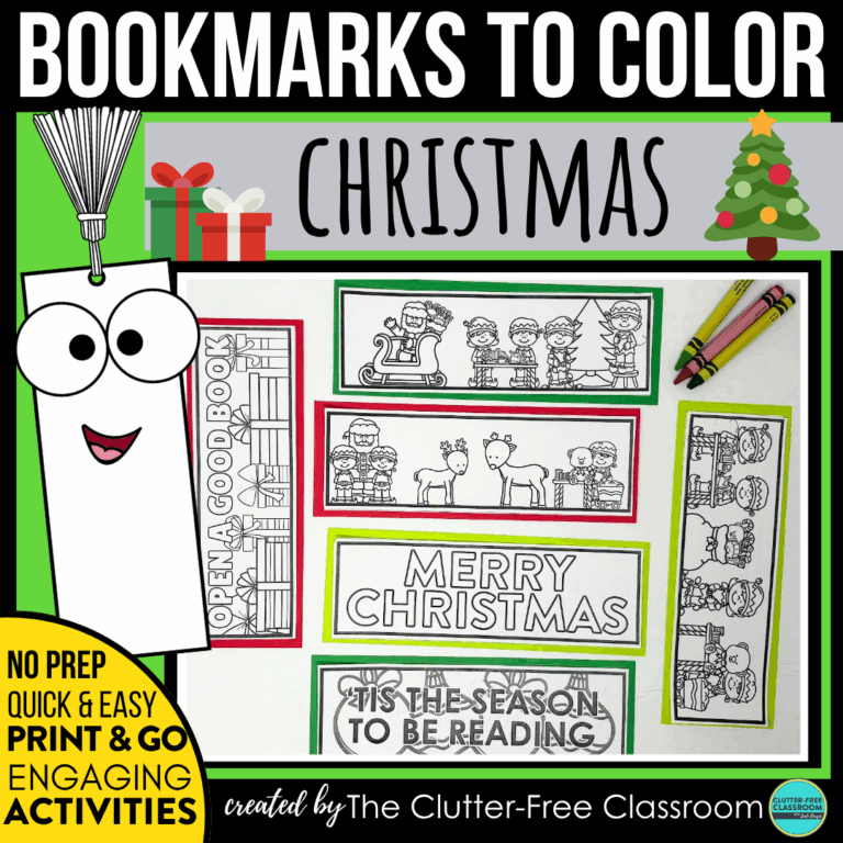 printable Christmas bookmarks