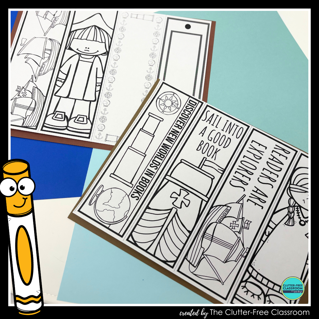 printable Columbus Day bookmarks