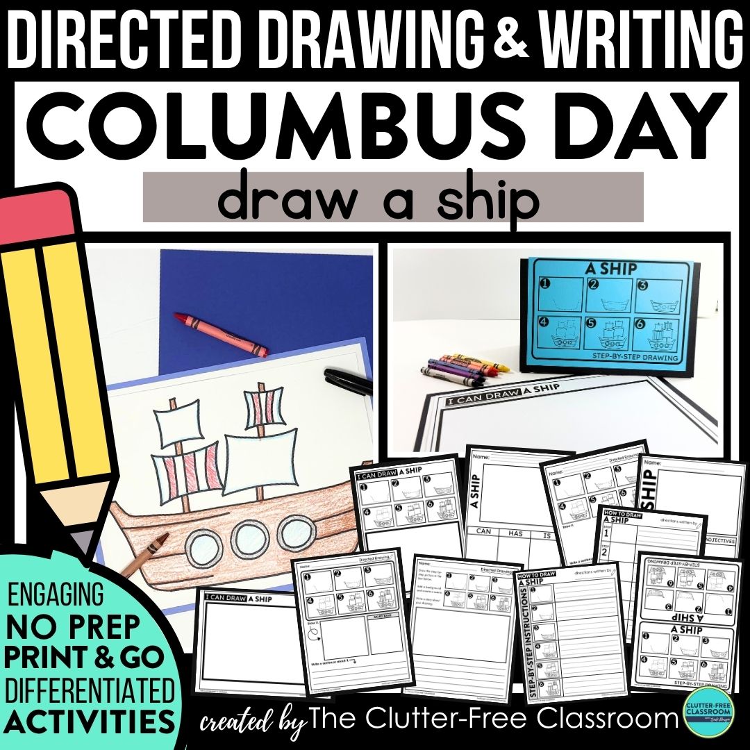 Columbus Day directed drawing activities