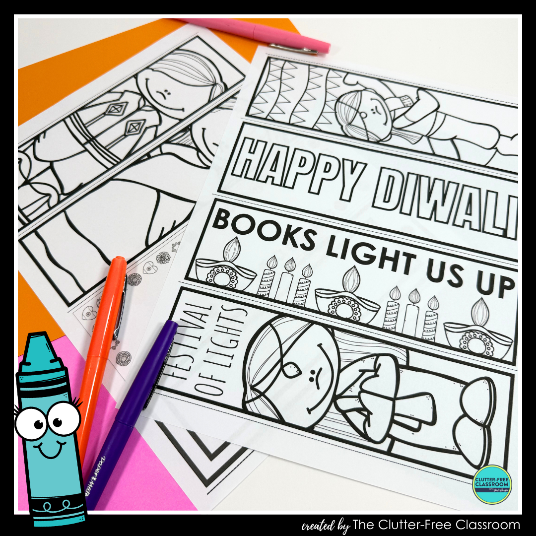 printable Diwali bookmarks