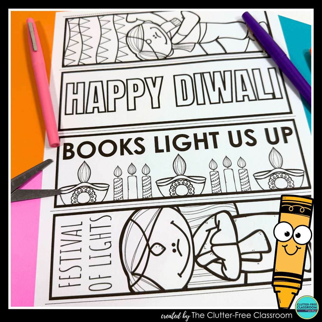 printable Diwali bookmarks