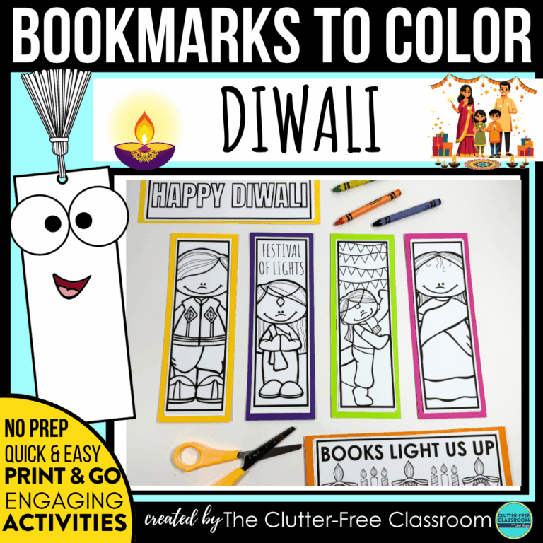 printable Diwali bookmarks