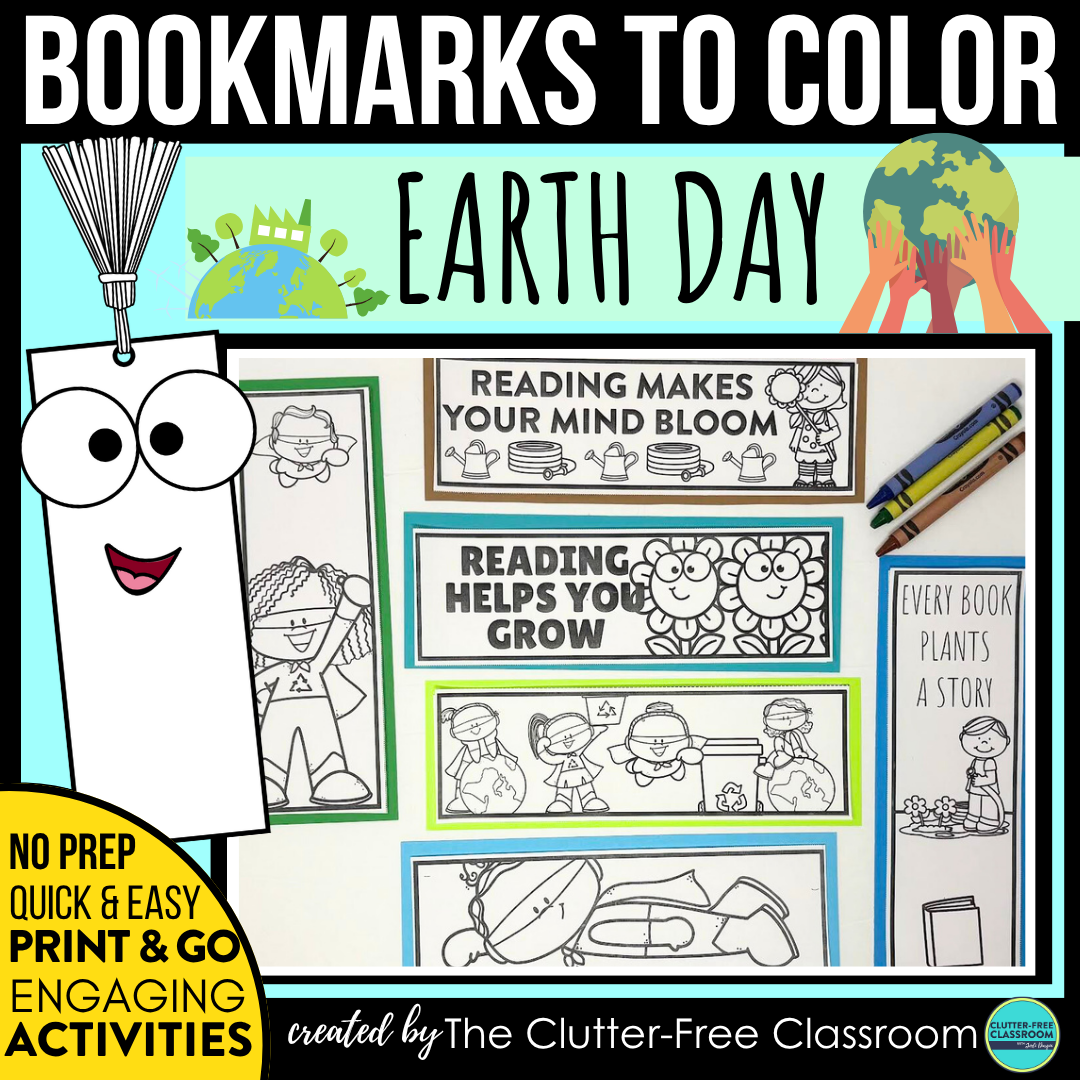printable Earth Day bookmarks