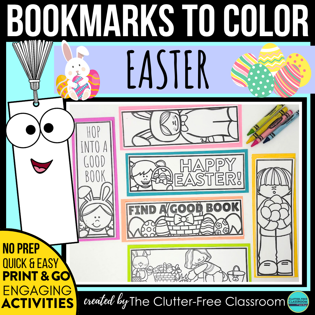 printable Easter bookmarks