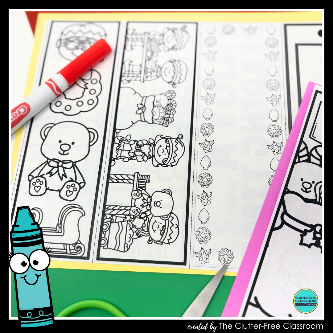 printable elf bookmarks