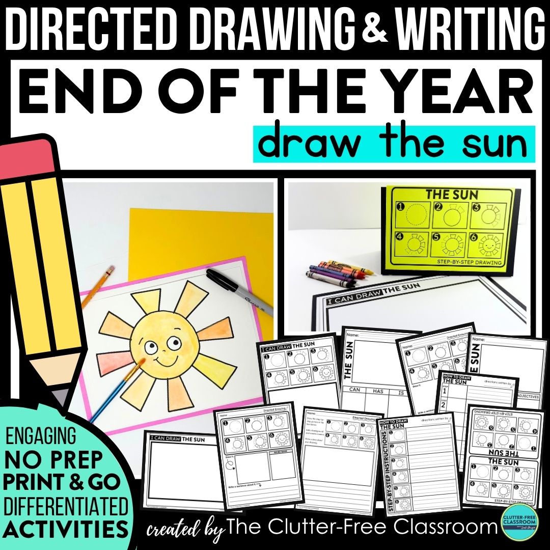 end of the year directed drawing activities