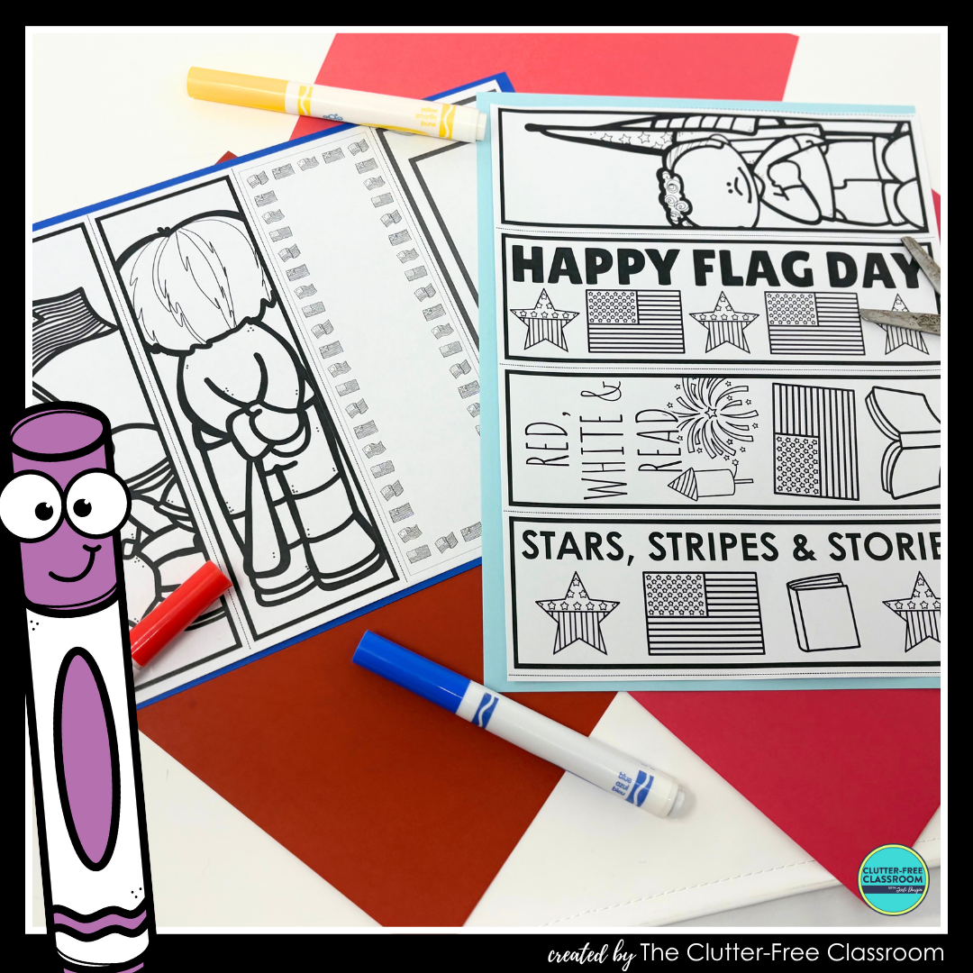 printable Flag Day bookmarks