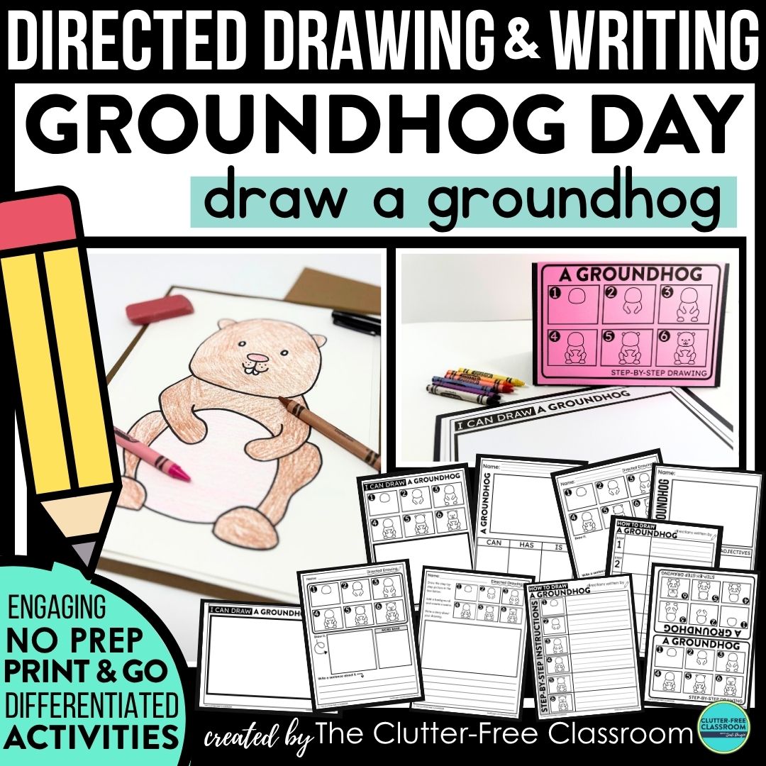 Groundhog Day directed drawing activities