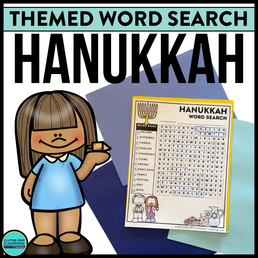 Hanukkah word search